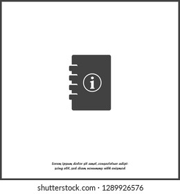 Vector icons guide book on white isolated background. Layers grouped for easy editing illustration. For your design.