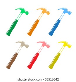 vector icons of hammer