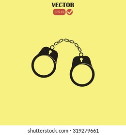 vector icons of handcuffs