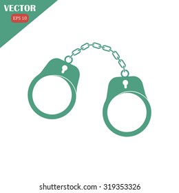 vector icons of handcuffs