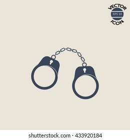 vector icons of handcuffs