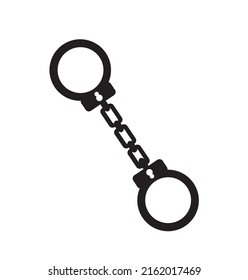 Vector icons of handcuffs on white