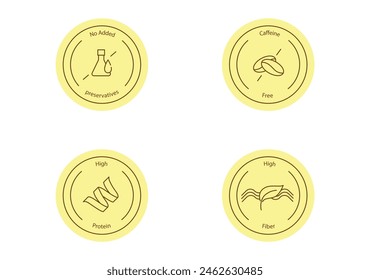 Vector Icons for Health-Conscious Dietary Preferences
