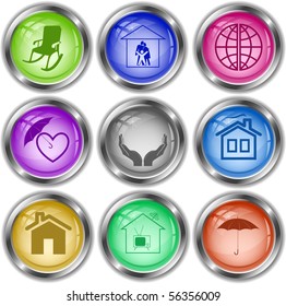 Iconos vectoriales de la comodidad del hogar