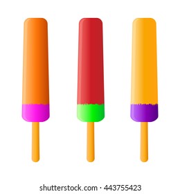 Vector icons Ice cream on a stick