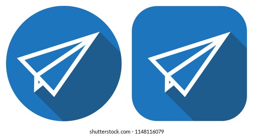 Vector Icons. The icon to send a message. Paper plane. The icon in a flat design. For the web concept and mobile devices.