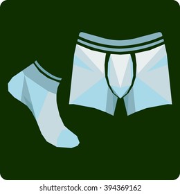vector icons with the image of men's clothes for the online store