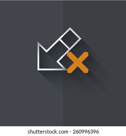 Vector icons with imitation metal on a dark background "no download"