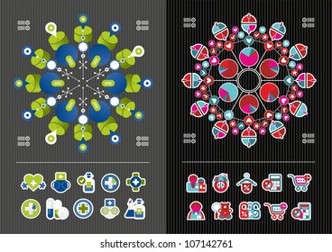 vector icons and infographics