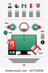 vector icons and infographics