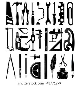 vector icons of instruments