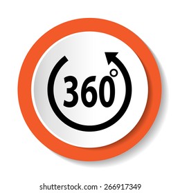 Vector icons labeled 360 degrees