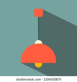 Vector icons of lamp, light, design, interior