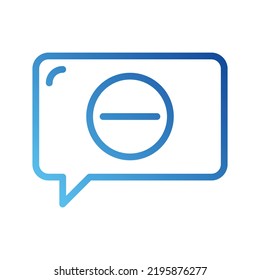 Vector Icons Less Message Lineal Gradient Style. Pixel Perfect and Editable Stroke.
