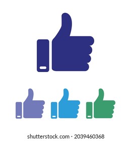 Vector icons like. thumb icon. Set on a white background.