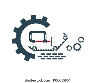 Iconos vectores, logotipo para trabajos de reparación e instalación y construcción.