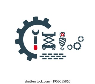 Vector icons, logo for repair and installation and construction work.