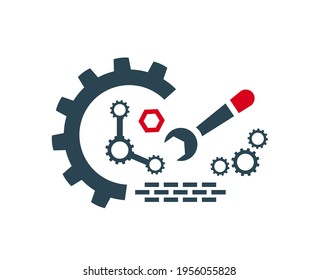 Vector icons, logo for repair and installation and construction work.