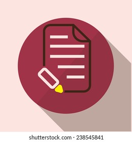 Vector icons  with long shadow "agreement"