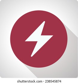 Vector icons  with long shadow "lighting"