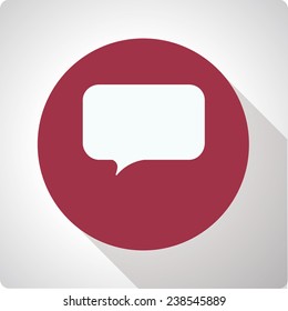 Vector icons  with long shadow "message"