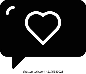 Vector Icons Love Message Solid Style. Pixel Perfect and Editable Stroke.