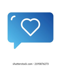Vector Icons Love Message Solid Gradient Style. Pixel Perfect and Editable Stroke.