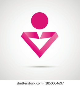 Vector icons of man Creative simple design