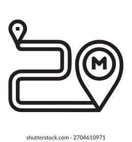 Vector Icons Map Lineal Style. Pixel Perfect and Editable Stroke.