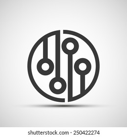 Vector icons microchip