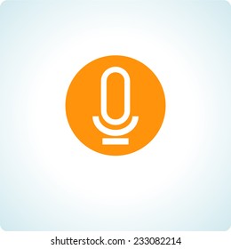 Vector icons for mobile devices, "microphone" 