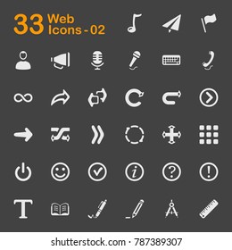 Vector icons for mobile phone interface, web, applications