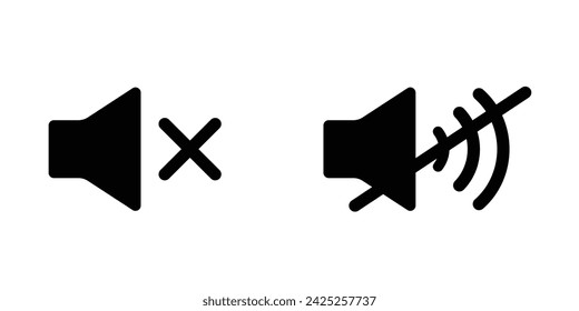 vector icons mute volume illustration