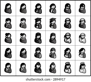 vector icons for network structure #women2