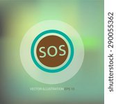 Vector icons on an abstract background "sos"