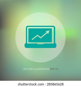 Vector icons on an abstract background "monitoring""