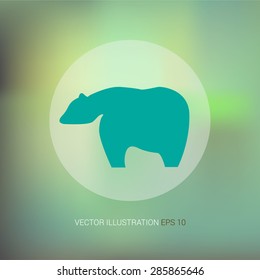 Vector icons on an abstract background "bear"