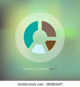 Vector icons on an abstract background "diagram"