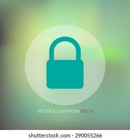Vector icons on an abstract background "lock"