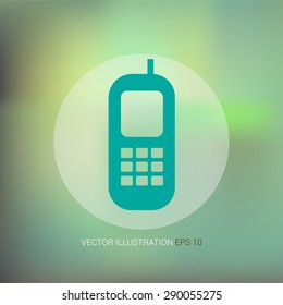 Vector icons on an abstract background "phone"