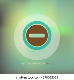 Vector icons on an abstract background "minus"