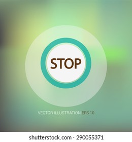 Vector icons on an abstract background "stop"