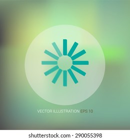 Vector icons on an abstract background "waiting"