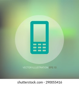 Vector icons on an abstract background "phone"