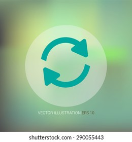 Vector icons on an abstract background "reset"