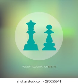 Vector icons on an abstract background "chess"