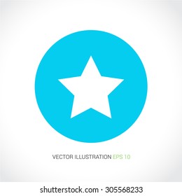 Vector icons on abstract background with blue circle "star"