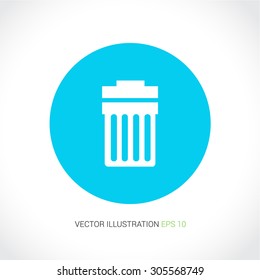 Vector icons on abstract background with blue circle "delete"