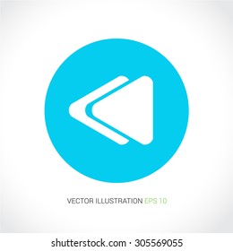 Vector icons on abstract background with blue circle "back"