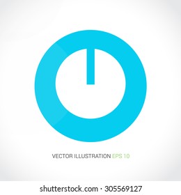 Vector icons on abstract background with blue circle "reboot"